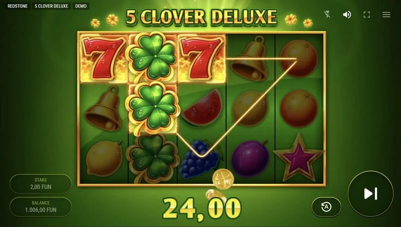 5 Clover Deluxe - alapjáték nyeremény